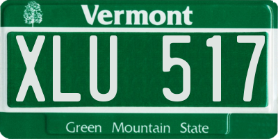 VT license plate XLU517