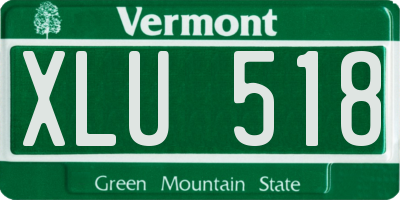 VT license plate XLU518