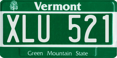 VT license plate XLU521