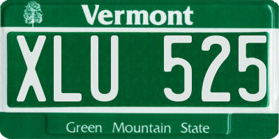VT license plate XLU525