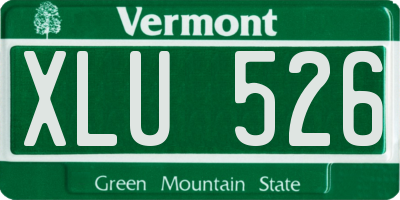 VT license plate XLU526