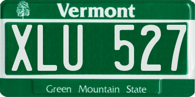 VT license plate XLU527