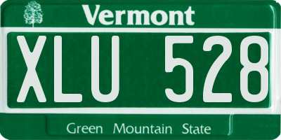 VT license plate XLU528