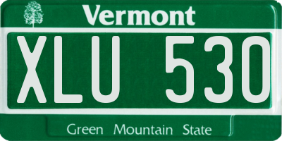 VT license plate XLU530