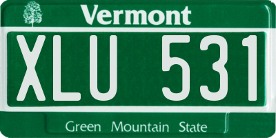 VT license plate XLU531