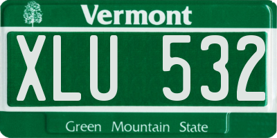 VT license plate XLU532