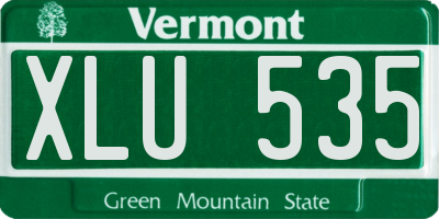 VT license plate XLU535