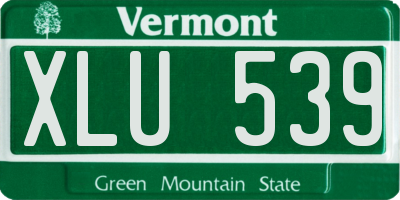 VT license plate XLU539