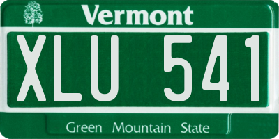 VT license plate XLU541
