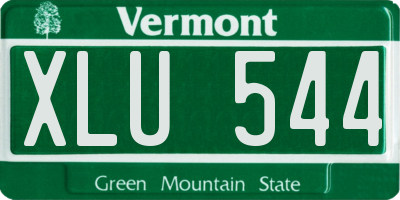 VT license plate XLU544