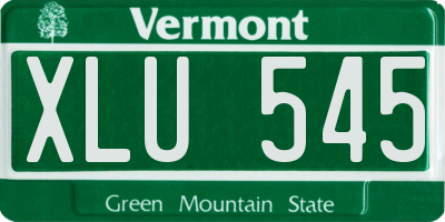 VT license plate XLU545