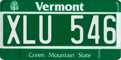 VT license plate XLU546