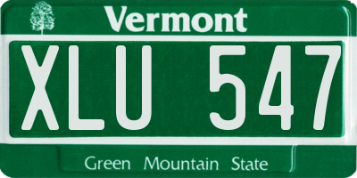 VT license plate XLU547