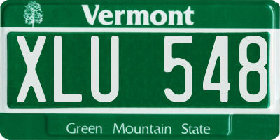 VT license plate XLU548
