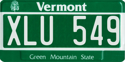 VT license plate XLU549