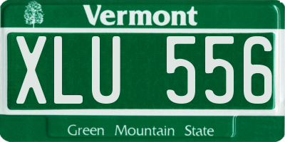 VT license plate XLU556
