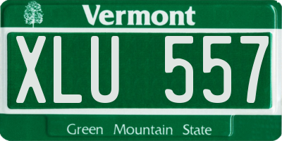 VT license plate XLU557