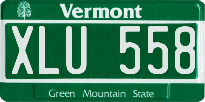 VT license plate XLU558