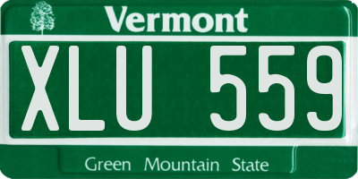 VT license plate XLU559