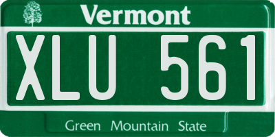 VT license plate XLU561