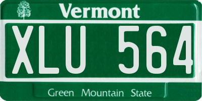 VT license plate XLU564