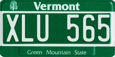 VT license plate XLU565