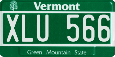 VT license plate XLU566