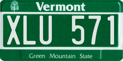 VT license plate XLU571