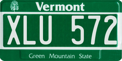 VT license plate XLU572