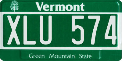 VT license plate XLU574