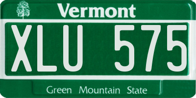VT license plate XLU575