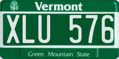 VT license plate XLU576
