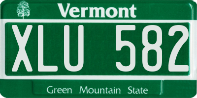 VT license plate XLU582