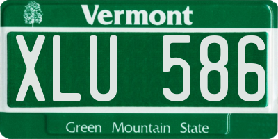 VT license plate XLU586
