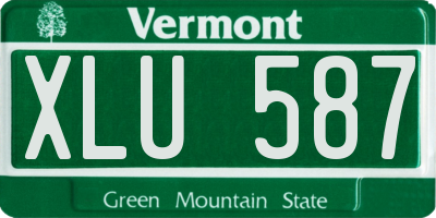 VT license plate XLU587
