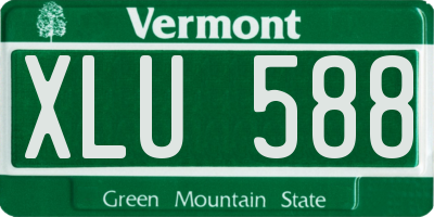 VT license plate XLU588