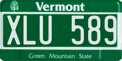VT license plate XLU589