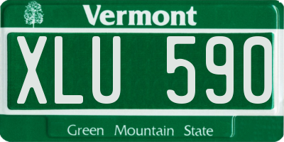 VT license plate XLU590