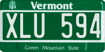 VT license plate XLU594