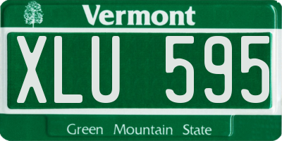 VT license plate XLU595