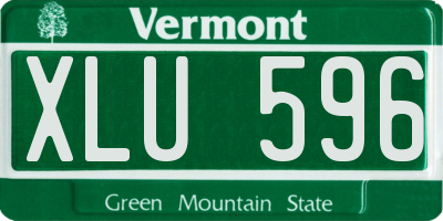 VT license plate XLU596