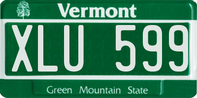 VT license plate XLU599
