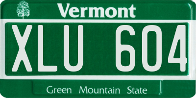 VT license plate XLU604