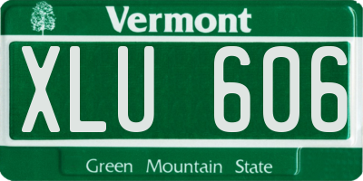 VT license plate XLU606
