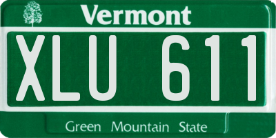 VT license plate XLU611