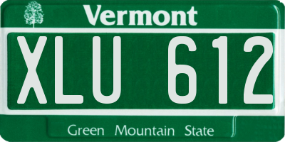 VT license plate XLU612