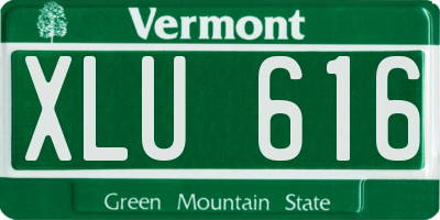 VT license plate XLU616