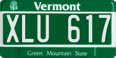VT license plate XLU617