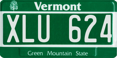 VT license plate XLU624