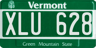 VT license plate XLU628